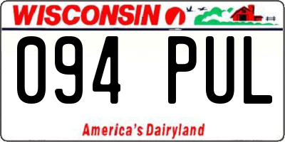 WI license plate 094PUL