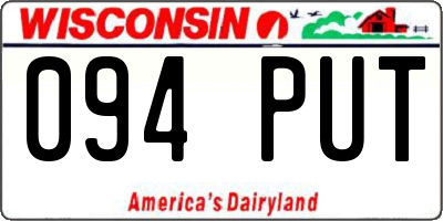 WI license plate 094PUT