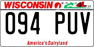 WI license plate 094PUV