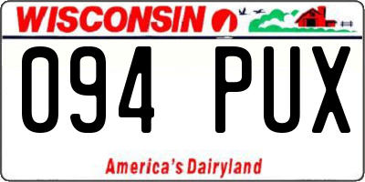 WI license plate 094PUX
