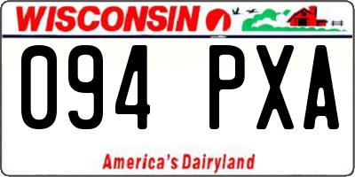 WI license plate 094PXA