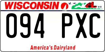 WI license plate 094PXC
