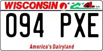 WI license plate 094PXE