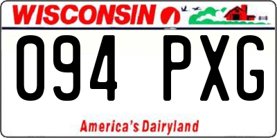 WI license plate 094PXG
