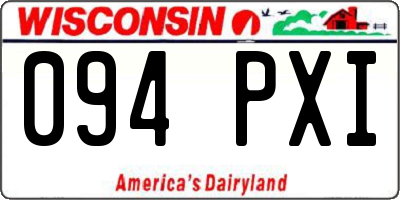 WI license plate 094PXI