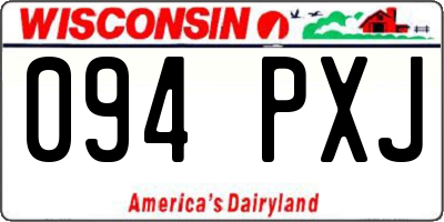 WI license plate 094PXJ