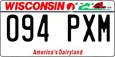 WI license plate 094PXM
