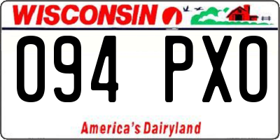 WI license plate 094PXO