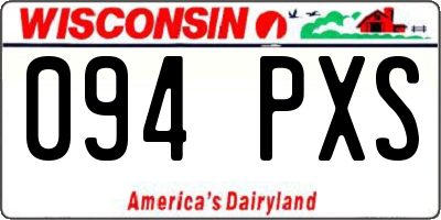 WI license plate 094PXS