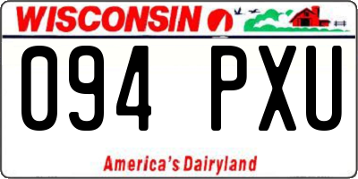 WI license plate 094PXU