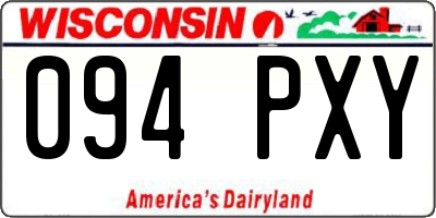 WI license plate 094PXY