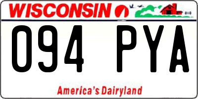 WI license plate 094PYA