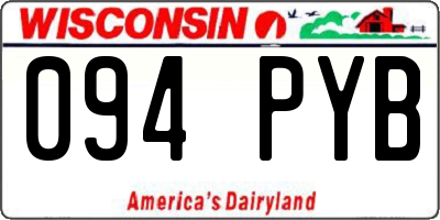 WI license plate 094PYB