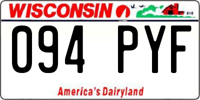 WI license plate 094PYF