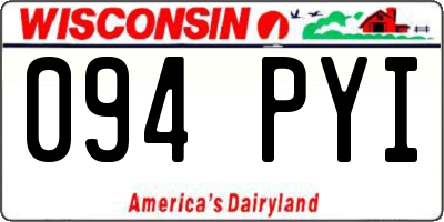 WI license plate 094PYI