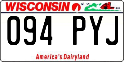 WI license plate 094PYJ