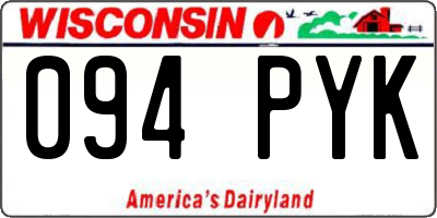 WI license plate 094PYK