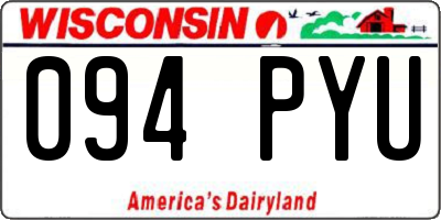 WI license plate 094PYU