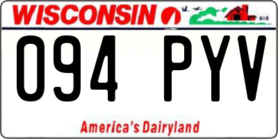 WI license plate 094PYV