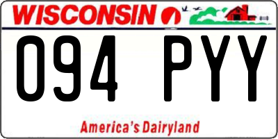 WI license plate 094PYY
