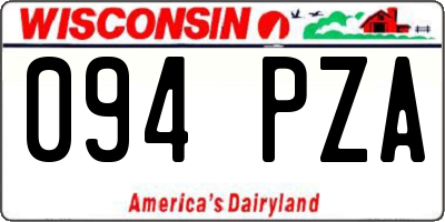 WI license plate 094PZA