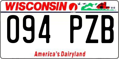 WI license plate 094PZB