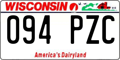 WI license plate 094PZC