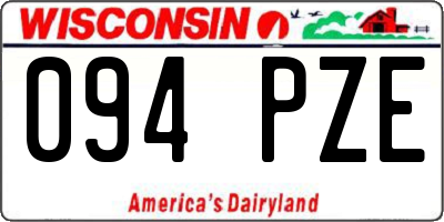 WI license plate 094PZE