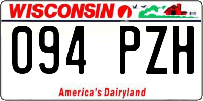 WI license plate 094PZH