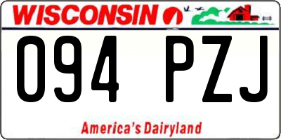 WI license plate 094PZJ