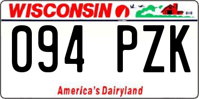 WI license plate 094PZK