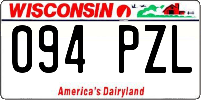 WI license plate 094PZL