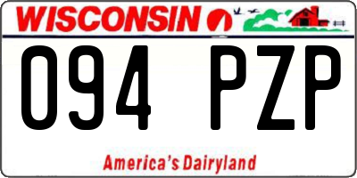 WI license plate 094PZP