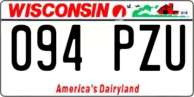 WI license plate 094PZU