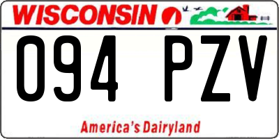 WI license plate 094PZV