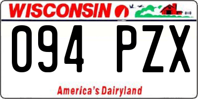 WI license plate 094PZX