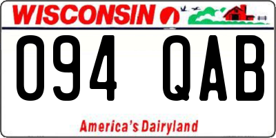 WI license plate 094QAB