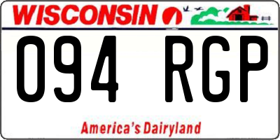 WI license plate 094RGP