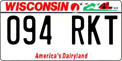 WI license plate 094RKT