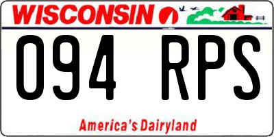 WI license plate 094RPS