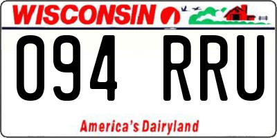 WI license plate 094RRU