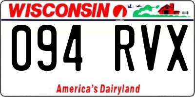 WI license plate 094RVX