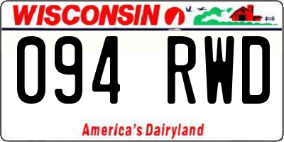 WI license plate 094RWD