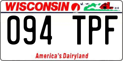WI license plate 094TPF