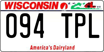 WI license plate 094TPL