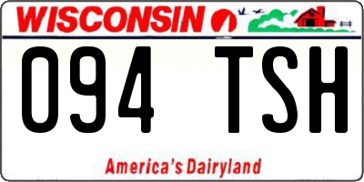 WI license plate 094TSH