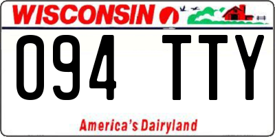 WI license plate 094TTY