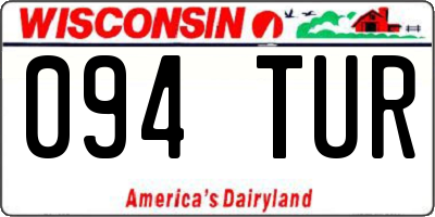 WI license plate 094TUR