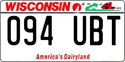 WI license plate 094UBT