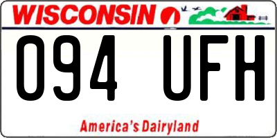 WI license plate 094UFH